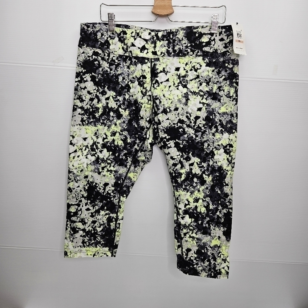 Calvin Klein Performance Leggings Size 2X Crop NWT Plus Size Workout Gym Walking